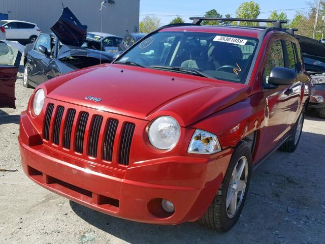 1J8FF47W17D597178 - 2007 JEEP COMPASS RED photo 2