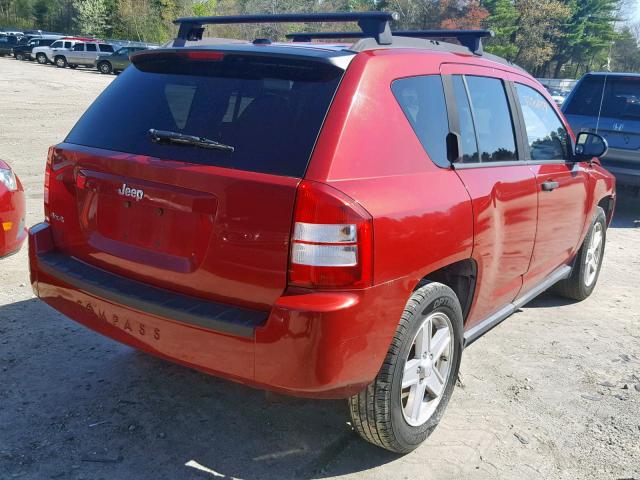 1J8FF47W17D597178 - 2007 JEEP COMPASS RED photo 4
