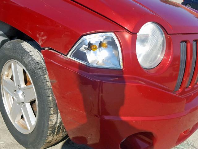 1J8FF47W17D597178 - 2007 JEEP COMPASS RED photo 9