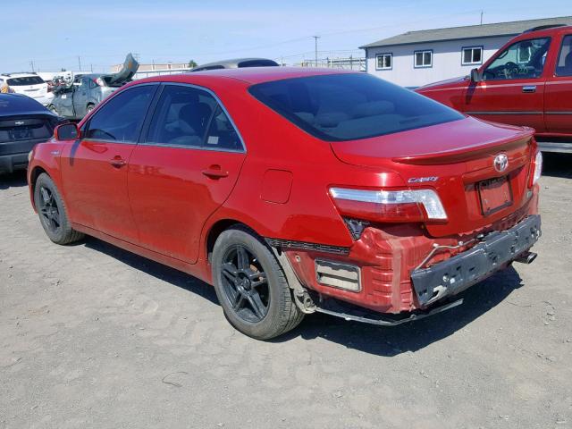 4T1BB46K78U049330 - 2008 TOYOTA CAMRY HYBR MAROON photo 3