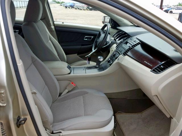 1FAHP2EW9AG157662 - 2010 FORD TAURUS SEL GOLD photo 5