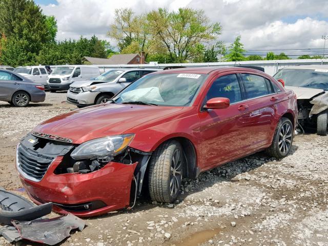 1C3CCBBG6EN120412 - 2014 CHRYSLER 200 TOURIN RED photo 2