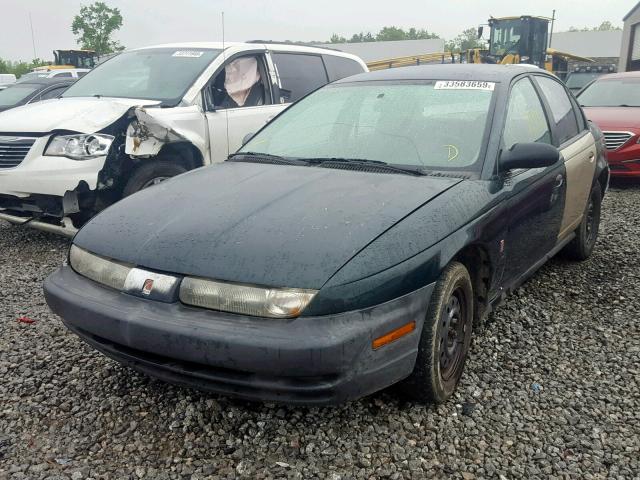 1G8ZH5280VZ245491 - 1997 SATURN SL1 GREEN photo 2