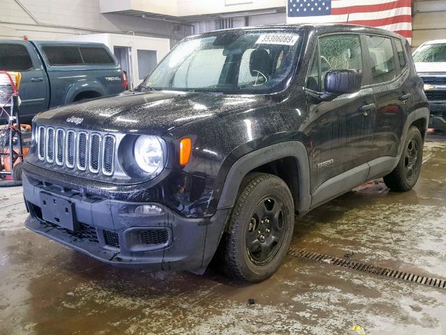 ZACCJAAH5HPF92389 - 2017 JEEP RENEGADE S 黑色 照片 2