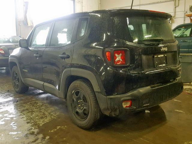 ZACCJAAH5HPF92389 - 2017 JEEP RENEGADE S 黑色 照片 3