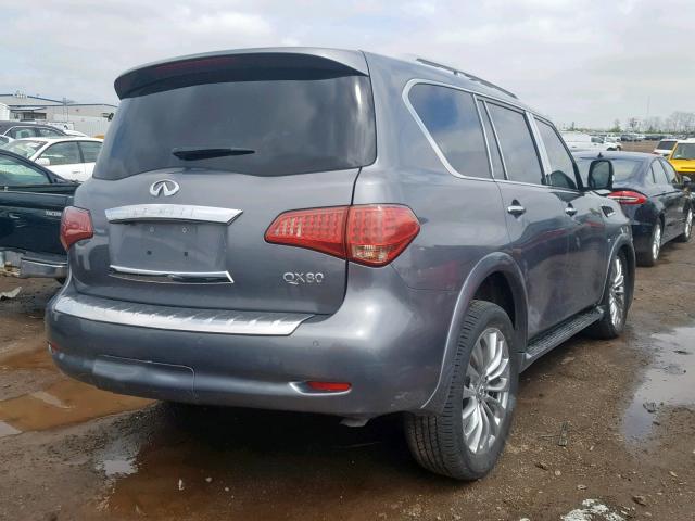 JN8AZ2NE7H9156736 - 2017 INFINITI QX80 BASE GRAY photo 4