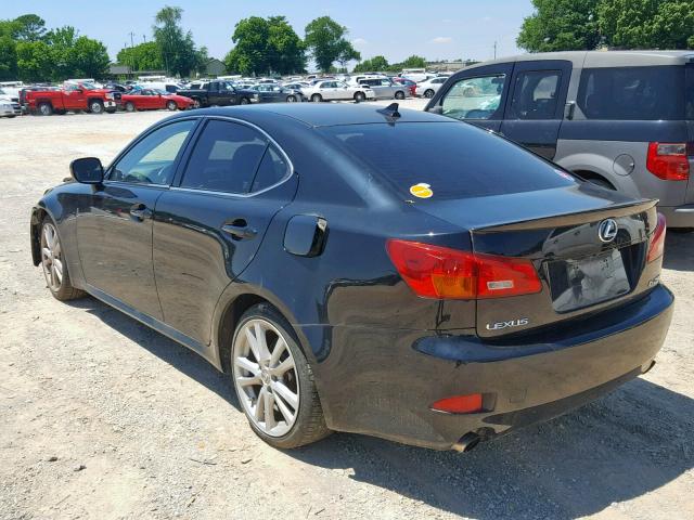 JTHBK262685055721 - 2008 LEXUS IS 250 BLACK photo 3