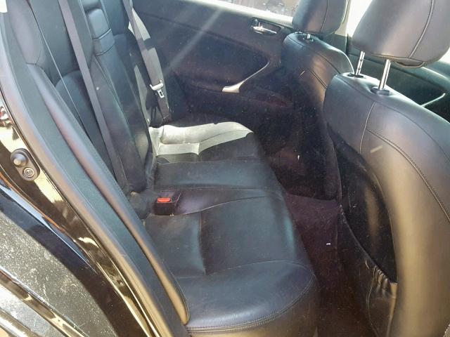 JTHBK262685055721 - 2008 LEXUS IS 250 BLACK photo 6