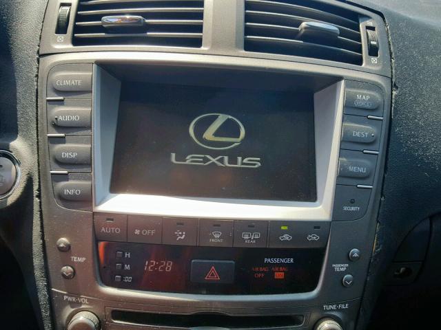 JTHBK262685055721 - 2008 LEXUS IS 250 BLACK photo 9