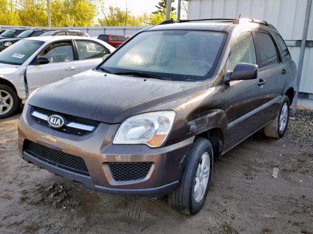 KNDJF724597567711 - 2009 KIA SPORTAGE L BROWN photo 2