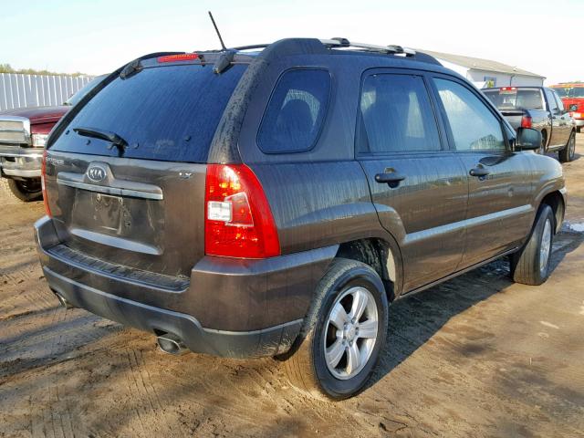 KNDJF724597567711 - 2009 KIA SPORTAGE L BROWN photo 4