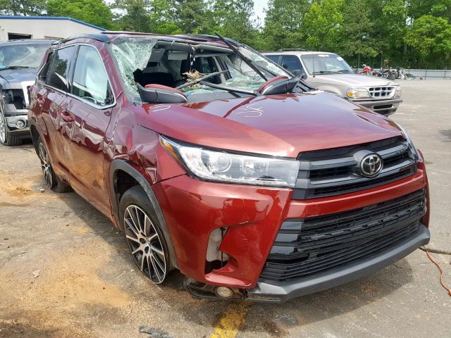 5TDKZRFHXHS190270 - 2017 TOYOTA HIGHLANDER RED photo 1