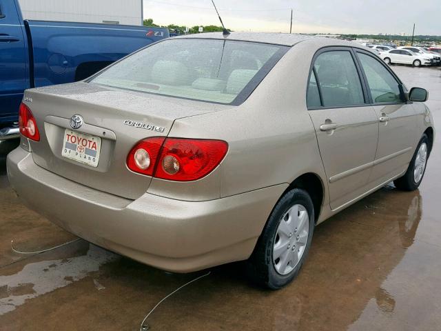 1NXBR32E28Z973907 - 2008 TOYOTA COROLLA CE BEIGE photo 4