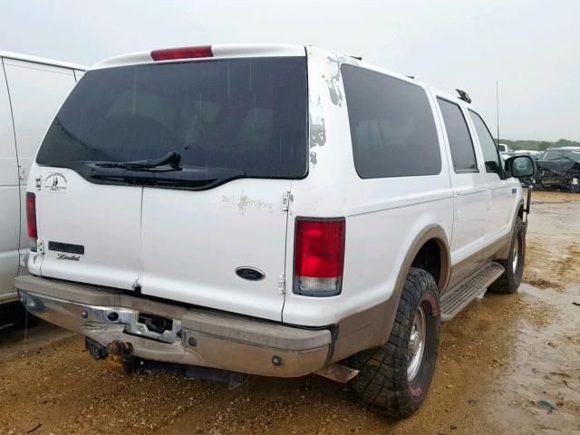 1FMNU43S8YED19560 - 2000 FORD EXCURSION WHITE photo 4
