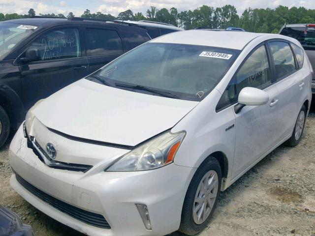 JTDZN3EU9D3257751 - 2013 TOYOTA PRIUS V WHITE photo 2