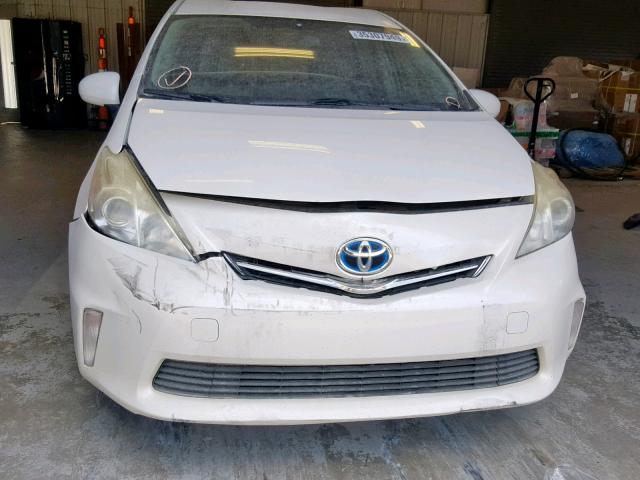 JTDZN3EU9D3257751 - 2013 TOYOTA PRIUS V WHITE photo 9