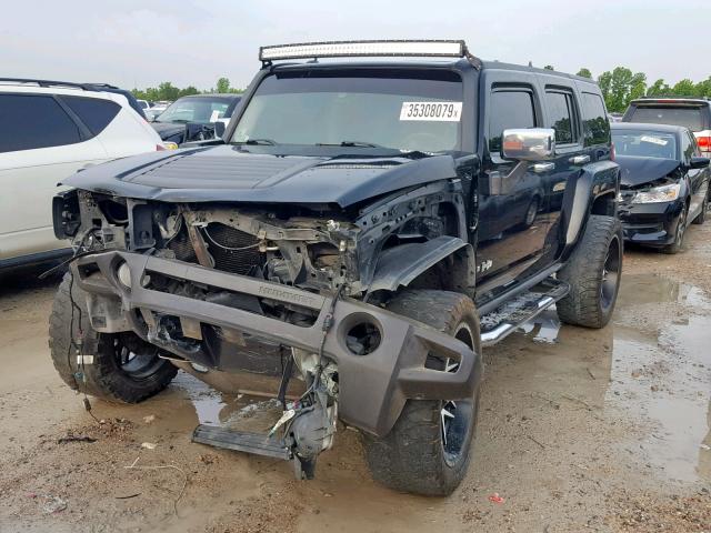 5GTDN136X68198789 - 2006 HUMMER H3 BLACK photo 2