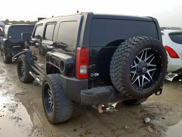 5GTDN136X68198789 - 2006 HUMMER H3 BLACK photo 3