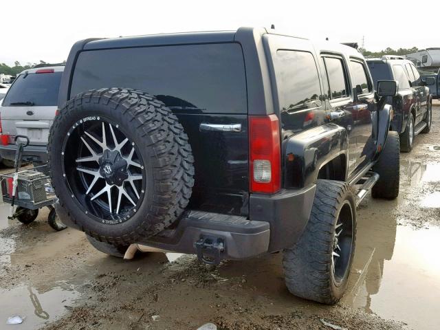 5GTDN136X68198789 - 2006 HUMMER H3 BLACK photo 4