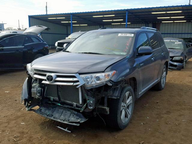 5TDDK3EH1CS127367 - 2012 TOYOTA HIGHLANDER CHARCOAL photo 2