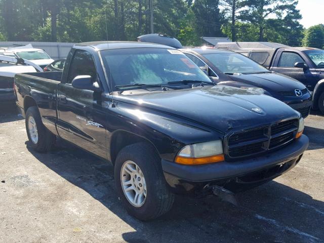 1B7FL26N01S250795 - 2001 DODGE DAKOTA BLACK photo 1