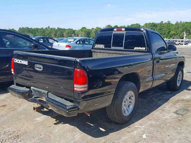 1B7FL26N01S250795 - 2001 DODGE DAKOTA BLACK photo 4