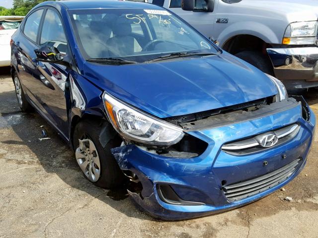 KMHCT4AE9GU113112 - 2016 HYUNDAI ACCENT SE BLUE photo 9