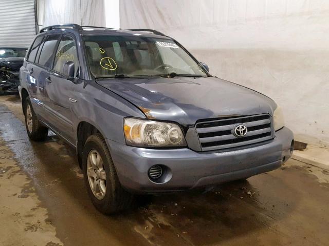 JTEGP21A240019924 - 2004 TOYOTA HIGHLANDER BLUE photo 1