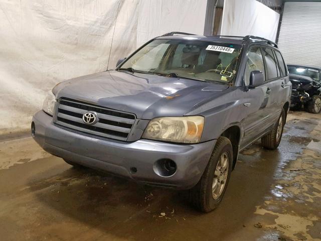 JTEGP21A240019924 - 2004 TOYOTA HIGHLANDER BLUE photo 2