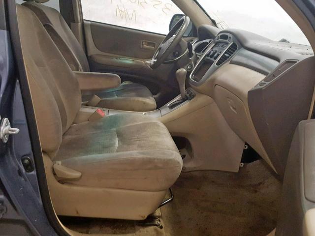 JTEGP21A240019924 - 2004 TOYOTA HIGHLANDER BLUE photo 5