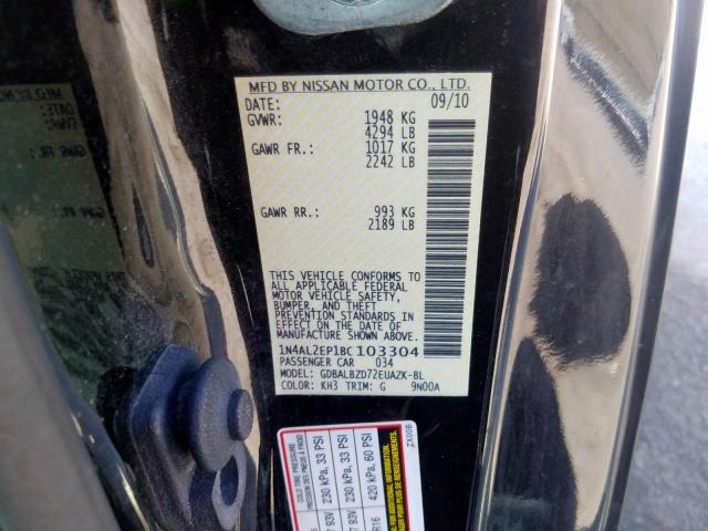 1N4AL2EP1BC103304 - 2011 NISSAN ALTIMA S  photo 10