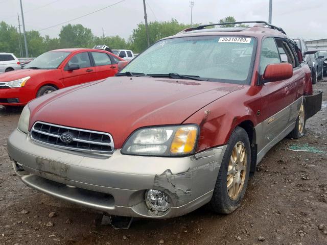 4S3BH806127630527 - 2002 SUBARU LEGACY OUT MAROON photo 2