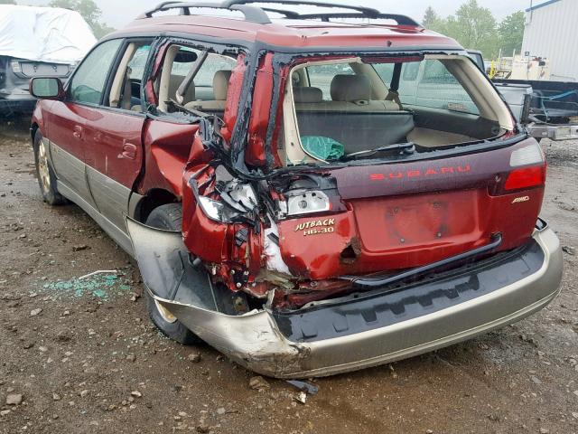 4S3BH806127630527 - 2002 SUBARU LEGACY OUT MAROON photo 3