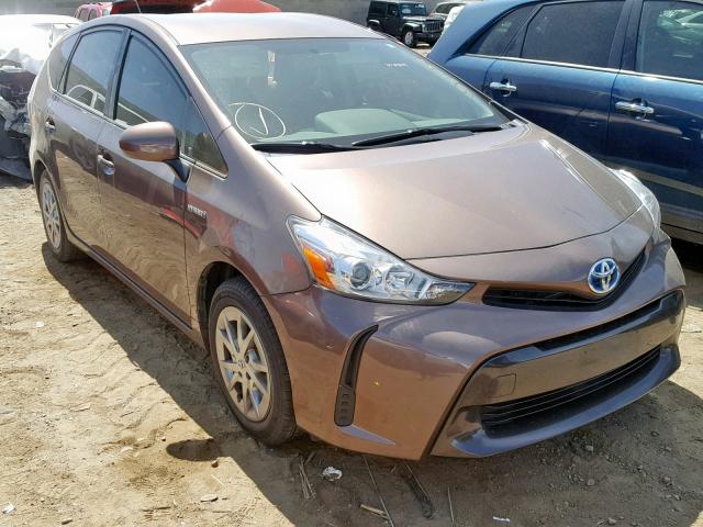 JTDZN3EU9FJ017288 - 2015 TOYOTA PRIUS V BROWN photo 1