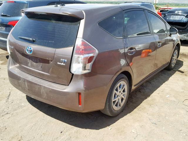 JTDZN3EU9FJ017288 - 2015 TOYOTA PRIUS V BROWN photo 4