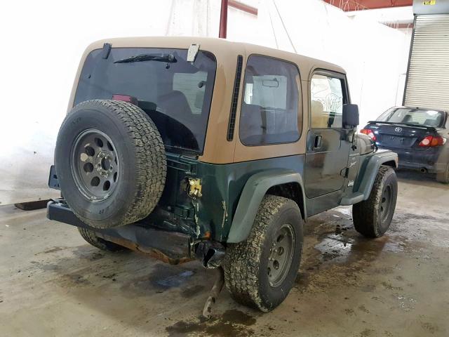 1J4FY19S6XP455685 - 1999 JEEP WRANGLER / GREEN photo 4