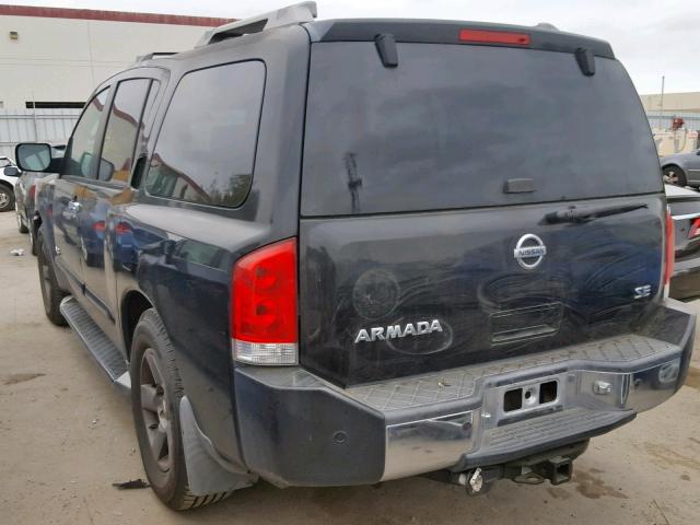 5N1AA08A35N721367 - 2005 NISSAN ARMADA SE BLACK photo 3