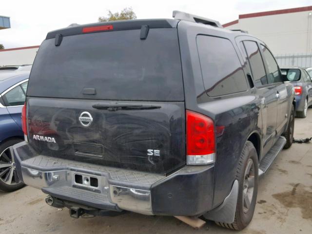 5N1AA08A35N721367 - 2005 NISSAN ARMADA SE BLACK photo 4