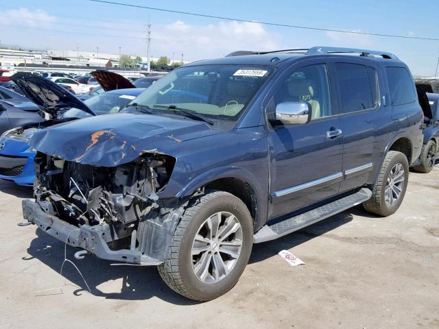 5N1AA0ND6FN605905 - 2015 NISSAN ARMADA SV BLUE photo 2