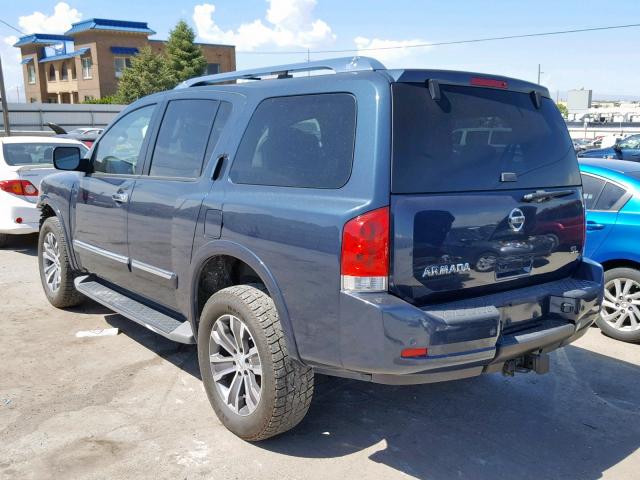 5N1AA0ND6FN605905 - 2015 NISSAN ARMADA SV BLUE photo 3