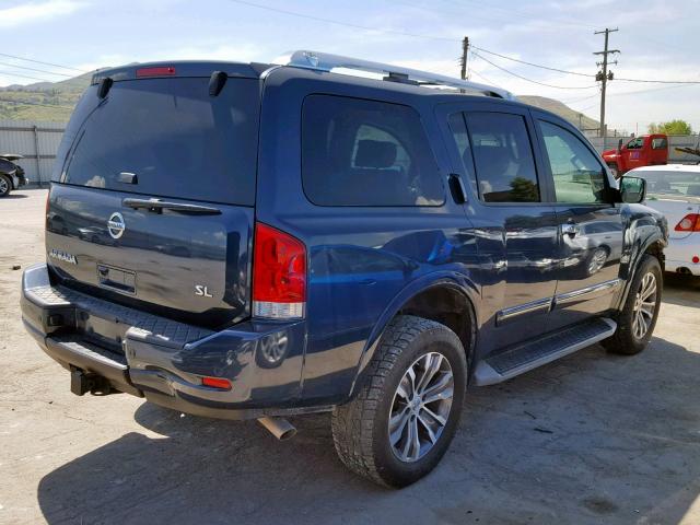 5N1AA0ND6FN605905 - 2015 NISSAN ARMADA SV BLUE photo 4