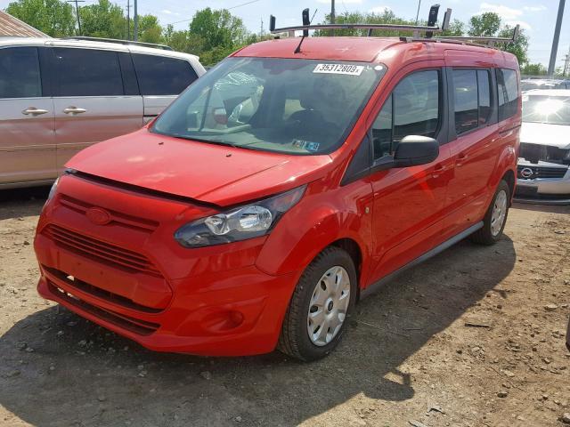 NM0GE9F74E1139975 - 2014 FORD TRANSIT CO RED photo 2