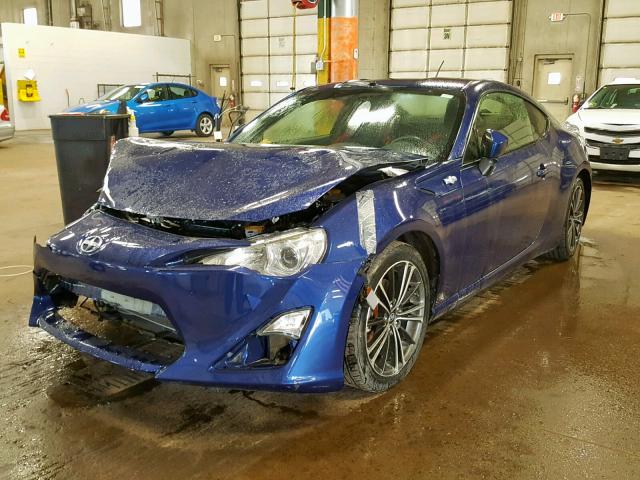 JF1ZNAA16D2722594 - 2013 TOYOTA SCION FR-S BLUE photo 2