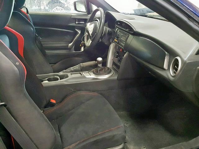 JF1ZNAA16D2722594 - 2013 TOYOTA SCION FR-S BLUE photo 5