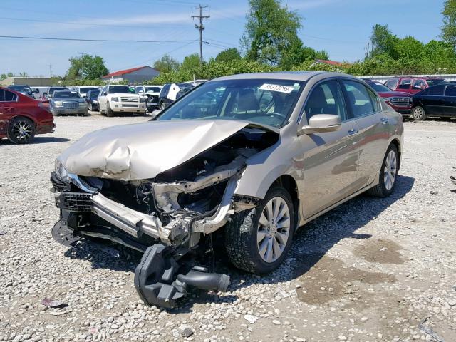 1HGCR2F83FA076277 - 2015 HONDA ACCORD EXL GOLD photo 2