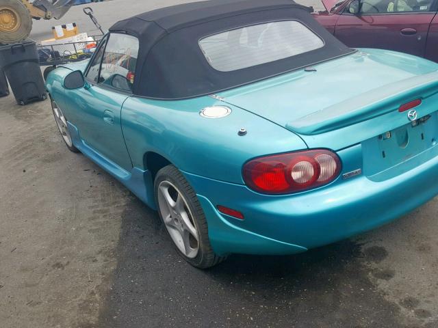 JM1NB353230311339 - 2003 MAZDA MX-5 MIATA BLUE photo 3