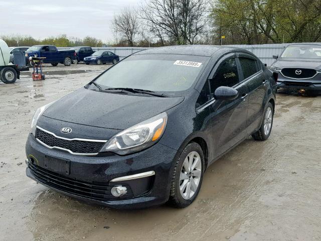 KNADN4A35H6048344 - 2017 KIA RIO EX BLACK photo 2