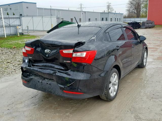 KNADN4A35H6048344 - 2017 KIA RIO EX BLACK photo 4