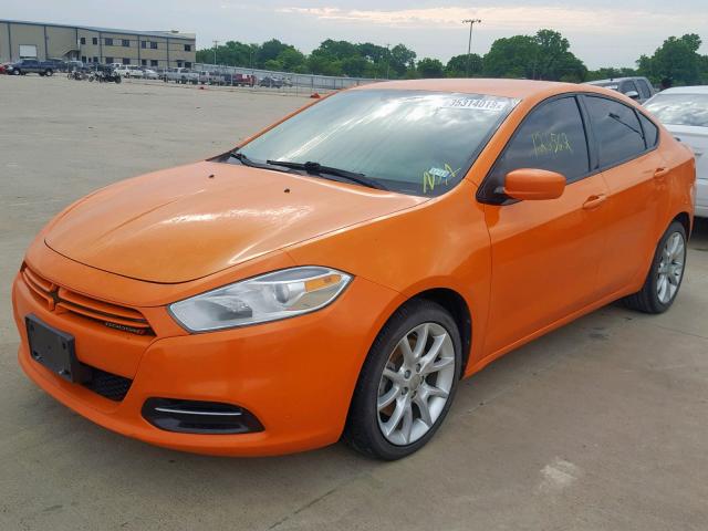 1C3CDFBAXDD195098 - 2013 DODGE DART SXT ORANGE photo 2