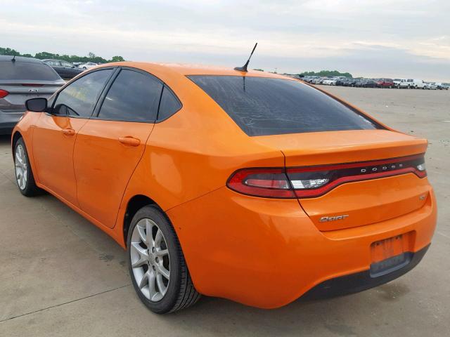 1C3CDFBAXDD195098 - 2013 DODGE DART SXT ORANGE photo 3